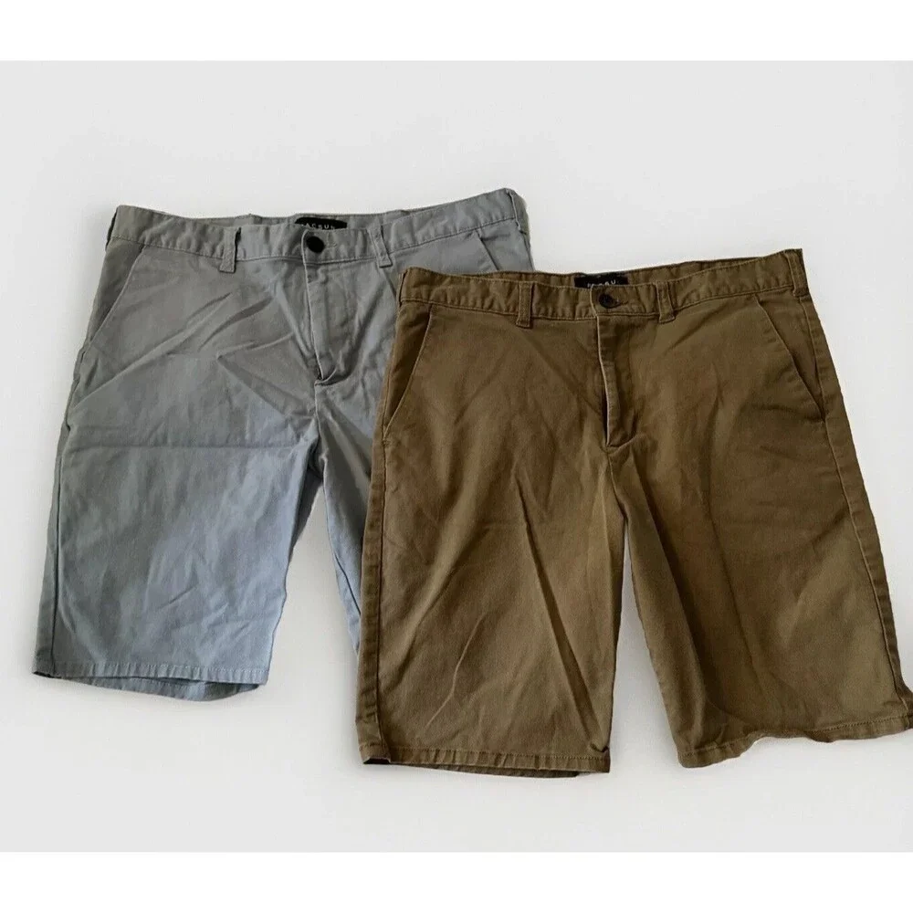 Pacsun Shorts Mens 33 Medium Wash Regular Fit Gray/Brown Skater Mid Rise Pockets